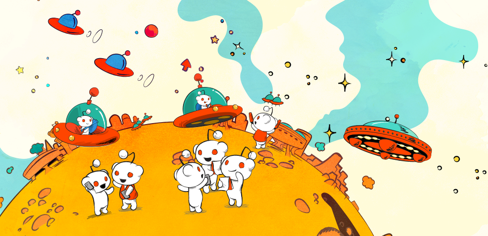 Illustration de Reddit avec sa mascotte Snoo © reddit.com